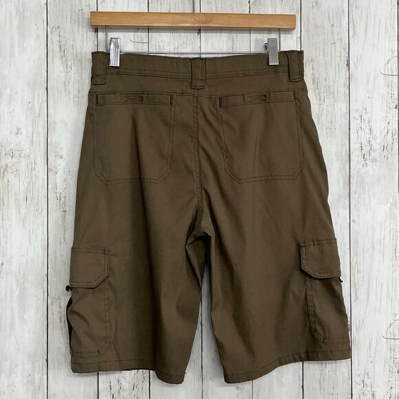 Wrangler Boys Brown Tan Lightweight Cargo Utility Hiking Outdoor Nylon Shorts 16 - Picture 2 of 12